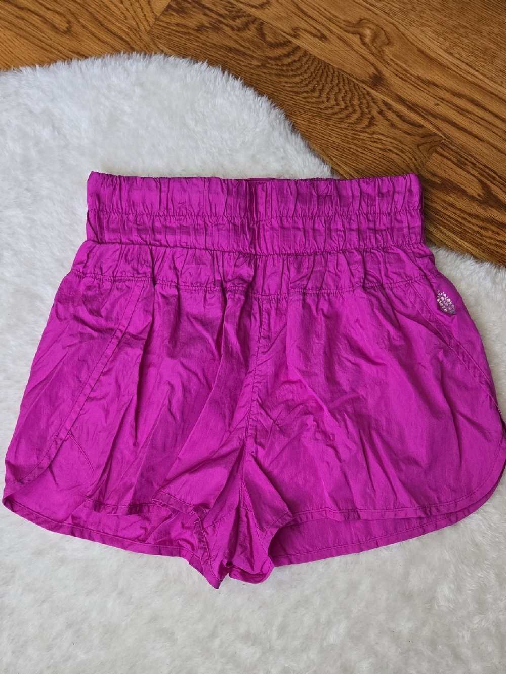 FP Movement Dark Pink High Rise Shorts, Womens Medium